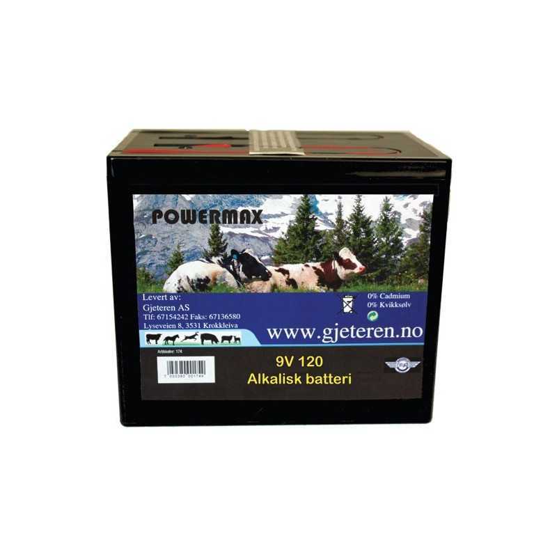 9V 120 AMP Batteri Alkalisk