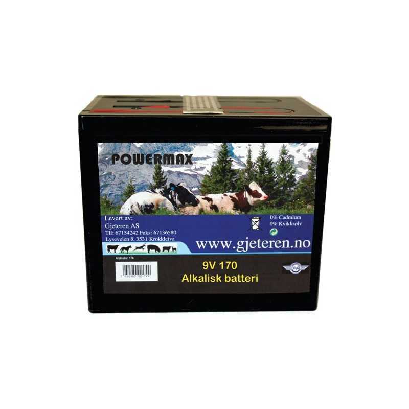 9V 175 AMP Batteri Alkalisk