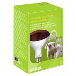 Kerbl varmepære hardglass 150W Rød.
