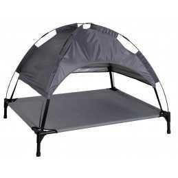 Dog Couch Vacation Top grey, 105x86x75 cm, with awning