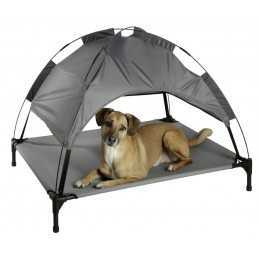 Dog Couch Vacation Top grey, 105x86x75 cm, with awning