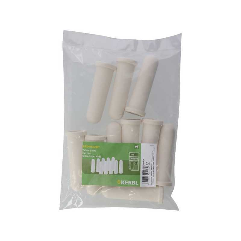 Kalvesmokk hvit, 100mm med X hull