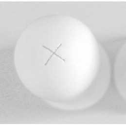 Kalvesmokk hvit, 100mm med X hull