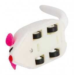 Race Mouse with wind-up function white, 7x3,5cm