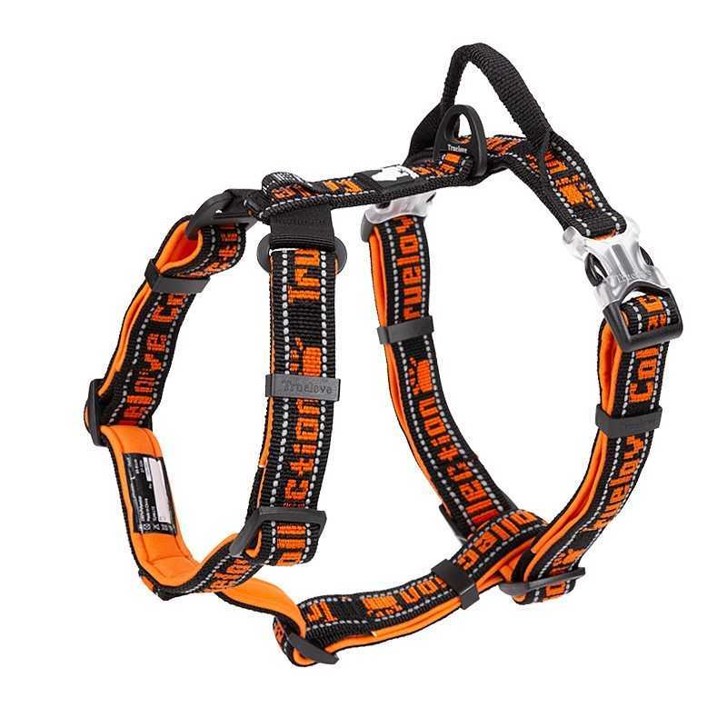 Truelove Neopren sele "H2" Orange/Sort XSmal