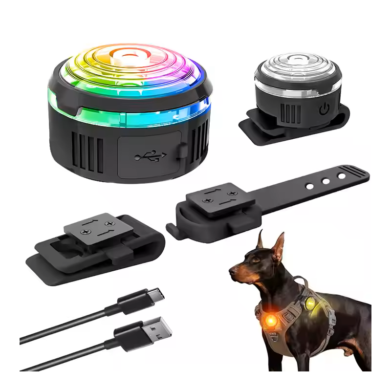 LED lys til hund, ryggsekk, barnevogn etc. Oppladbar multifeste.