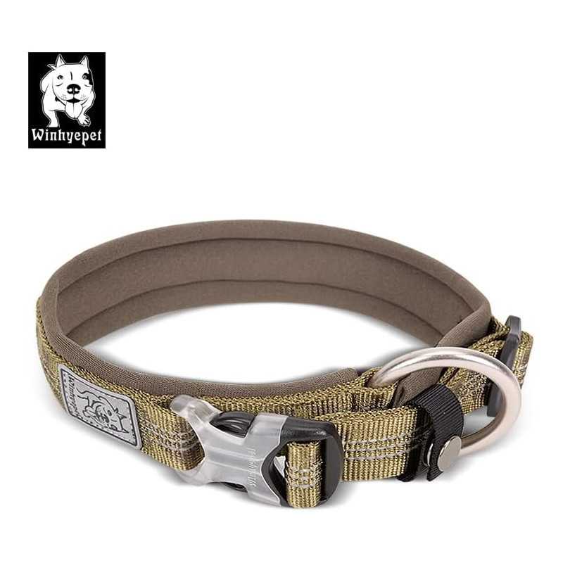 Winheypet Halsbånd "YC1854" Army Green Medium 40-45cm