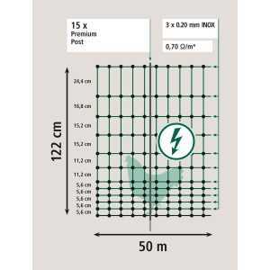 Hønsenetting Premium 50M, 122 cm single spiss