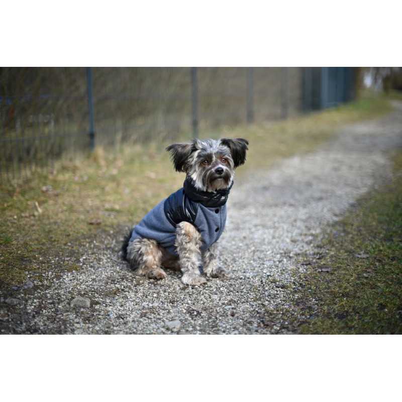 Jakke/Dress til hund Quebec, Grå 35 cm, størrelse S