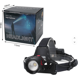Oppladbar hodelykt 2000 lumen USB C lading