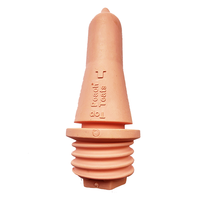 5 stk Peach Teats Gjenget smokk til kalvebar (Fersken/Rosa)