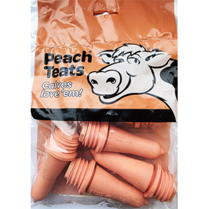 5 stk Peach Teats Gjenget smokk til kalvebar (Fersken/Rosa)