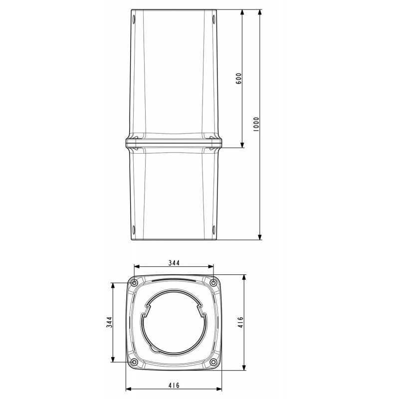 Monteringsrør 1000mm Polyspring