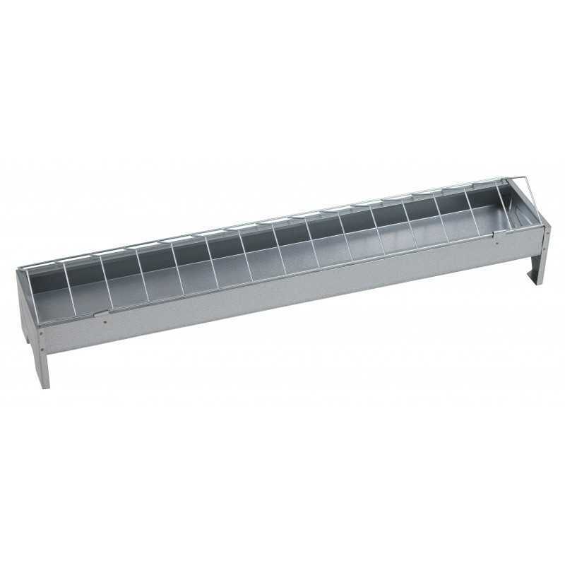 feeder for hens, galvanized steel, 10x50cm