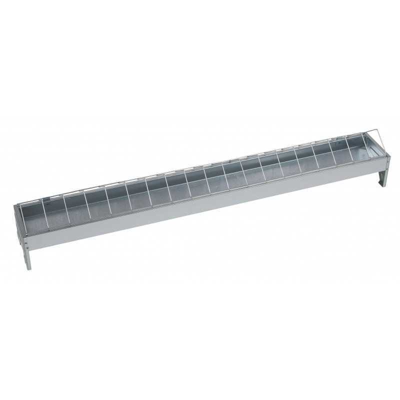 feeder for hens, galvanized steel, 10x75cm
